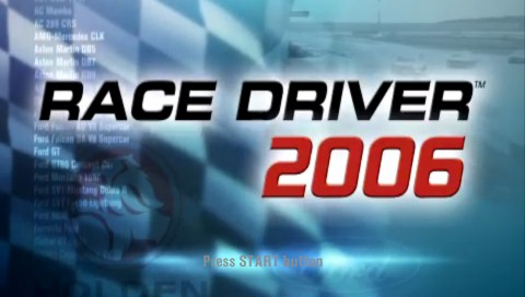Race Driver 2006 title screen for PSP